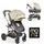 Cangaroo Ciara Beige With Black  3In1 With Multi Carseat საბავშვო ტრანსფორმერი ეტლის კომპლექტი, 2 image