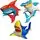 Koopman Plaster Pint Dino Shark - სათამაშო გასაფერადებელი ზვიგენი, 5 image
