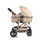 Cangaroo Ciara Beige With Black  3In1 With Multi Carseat საბავშვო ტრანსფორმერი ეტლის კომპლექტი, 16 image
