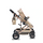 Cangaroo Ciara Beige With Black  3In1 With Multi Carseat საბავშვო ტრანსფორმერი ეტლის კომპლექტი, 6 image