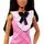 Barbie Doll Fashionista With Black Hair And A Plaid Dress  - ბარბის თოჯინა, 5 image