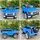 Toyota Off Road Electric Car Blue - ელექტრო მანქანა კაუჩუკის საბურავებით