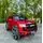 Toyota Jeep Electric Car Painted Red - ელექტრო მანქანა კაუჩუკის საბურავებით