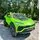 Lamborghini Electric Car Green - ელექტრო მანქანა კაუჩკის საბურავებით და ტყავის სავარძლით, 2 image