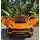 Lamborghini Electric Car Orange - ელექტრო მანქანა კაუჩკის საბურავებით და ტყავის სავარძლით, 4 image