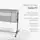 KikkaBoo Noah Light  Grey ახალშობილის საწოლი, 5 image