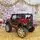 Electric Car Jeep Painting Red - ელექტრო მანქანა კაუჩუკის საბურავებით, 5 image