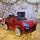 Porsche Electric Car Painting Red - ელექტრო მანქანა კაუჩუკის საბურავებით