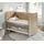Baby When Wood Color Swinging and Wheeled Bedside Cradle ახალშობილის საწოლი