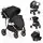 Cangaroo Baby Stroller 4 in 1 Unique Carbon Black - საბავშვო ეტლის კომპლექტი