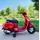 Vintage Vespa Painting Red - ელექტრო სკუტერი, 4 image