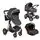 Cangaroo Alma 3 In 1 Black საბავშვო ტრანსფორმერი ეტლი