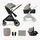 KikkaBoo Ava 3in1 Beige - საბავშვო ეტლის კომპლექტი