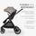 KikkaBoo Ava 3in1 Beige - საბავშვო ეტლის კომპლექტი, 8 image