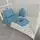 Yuar Baby Beautiful Blue Flowers 60x120 5 pcs Set ახალშობილის საწოლის თეთრეული