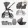KikkaBoo Modena 4in1 With Carrycot Dark Grey საბავშვო ეტლის კომპლექტი