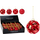 Red Ball With Velvet Hanging Decoration - ნაძვის ხის სათამაშო, 2 image