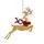 Red & Gold Reindeer Hanging Decoration - ნაძვის ხის სათამაშო, 2 image