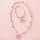 Love & Peace bracelet and necklace Purple - საბავშვო სამაჯური და ყელსაბამი