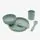 KikkaBoo Feeding set 5 pcs Platinum Silicone Sage  - საბავშვო ჭურჭლის ნაკრები, 3 image