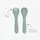 KikkaBoo Feeding set 5 pcs Platinum Silicone Sage  - საბავშვო ჭურჭლის ნაკრები, 7 image