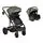 Moni 2 In 1 Set All road Dark-green - საბავშვო ტრანსფორმერი ეტლის კომპლექტი