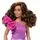 Barbie Fashionista Doll Curvy With Brown Hair, Pink Sparkly Dress - ბარბის თოჯინა, 3 image