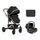 KikkaBoo Amaia 3 In 1 Black 2024 - საბავშვო ეტლის კომპლექტი
