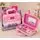 Girabrilla Puffer makeup Set Dark Pink -მაკიაჟის ნაკრები