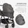KikkaBoo Modena 4in1 With Carrycot Dark Grey საბავშვო ეტლის კომპლექტი + საჩუქარი მანეჟი, 14 image