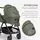 KikkaBoo Modena 4in1 With Carrycot Army Green საბავშვო ეტლის კომპლექტი + საჩუქარი ელექტრო შეზლონგი, 6 image