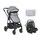 KikkaBoo Jean 3 In 1 Dark Grey - საბავშვო ეტლის კომპლექტი