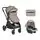 KikkaBoo Eloe 3 In 1 Dark Beige - საბავშვო ეტლის კომპლექტი