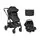 KikkaBoo Jean 3 In 1 Black - საბავშვო ეტლის კომპლექტი