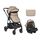 KikkaBoo Jean 3 In 1 Beige - საბავშვო ეტლის კომპლექტი