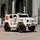 Mercedes Off Road Car White With Eva Wheels - ელექტრო მანქანა კაუჩუკის საბურავებით