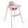 KikkaBoo Highchair 2in1 Oaty Pink - საკვები სკამ-მაგიდა