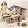 Wooden Dollhouse With Accessories - სათამაშო ხის სახლი