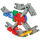 PİLSAN BUILDING BLOCKS CANTALI 128 PCS 03 507 სათამაშო კონსტრუქტორი, 5 image