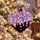 Purple Crystal Cascade Heart Hanging Decoration - ნაძვის ხის სათამაშო, 2 image