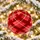 Red Ball With Velvet Hanging Decoration - ნაძვის ხის სათამაშო