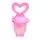 Cangaroo-ს საბავშვო ხილის საჭმელი საწოვარა Silicone Fresh Food Feeder Love PINK - F1333