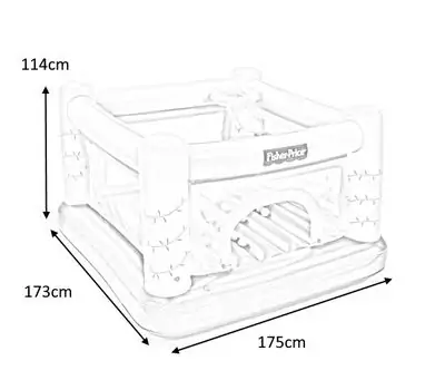 Bestway 93542 Fisher-Price Bouncesational Bouncer გასაბერი ბატუტი, 3 image