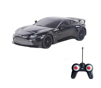 Remote Control Black Aston Martin V12 Car - სათამაშო დისტანციურად მართვადი ასტონ მარტინის შავი მანქანა, 2 image