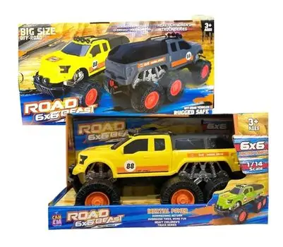 OFF-Road Car Road Beast 6X6 Yellow - სათამაშო მანქანა