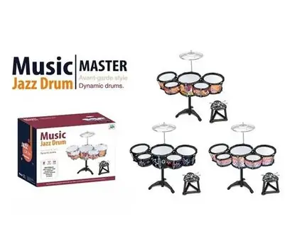 Small Jazz Drum Musical Dram Set სათამაშო მუსიკალური ინსტრუმენტების ნაკრები, 2 image