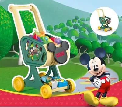 Mickey And Friends Interesting Shopping Cart  სათამაშო მარკეტის ურიკა აქსესუარებით