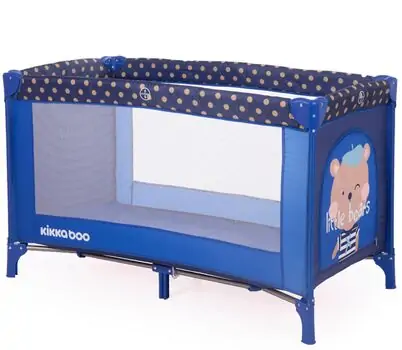 KikkaBoo Pyjama Party Dark Blue Bear 1 levels ერთ დონიანი მანეჟი