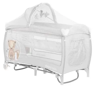 KikkaBoo Dolce Sonno Plus Grey Best Friends 2 levels საწოლ-მანეჟი 2020