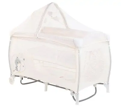 KikkaBoo Dolce Sonno Plus Beige Birdy 2 levels საწოლ-მანეჟი 2020, 4 image